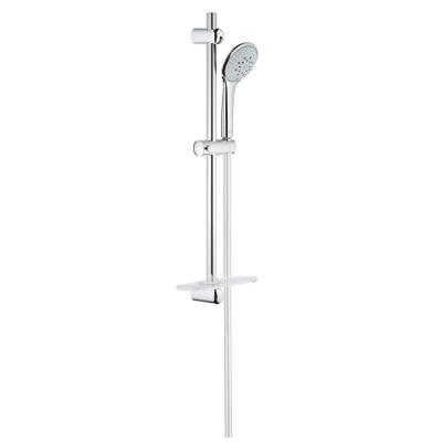 GROHE Euphoria 110 Champagne Glijstangset - 60cm - ronde handdouche - 3 straalsoorten - gladde doucheslang - met zeepschaal - chroom 27232001