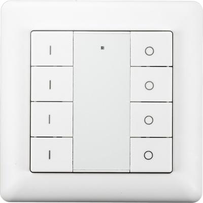 Draadloze zigbee schakelaar van ecodim - geschikt voor 4 groepen - witte kleur