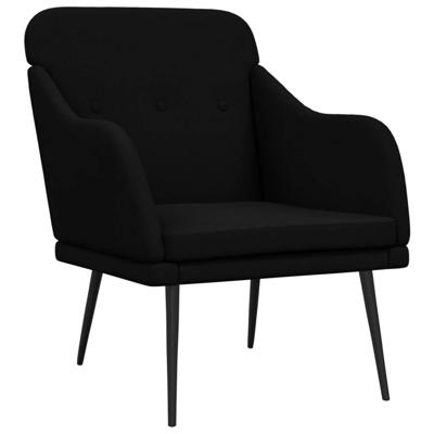 Fauteuil 63x76x80 cm stof zwart Fauteuil 63x76x80 cm stof zwart