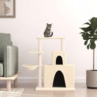VidaXL Kattenmeubel met sisal krabpalen 83 cm crèmekleurig - thumbnail