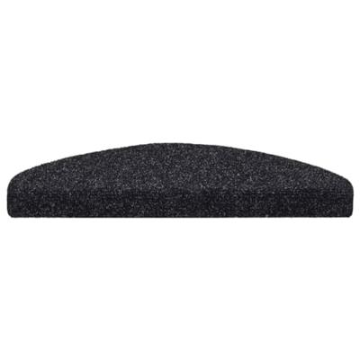 VidaXL Trapmatten zelfklevend 5 stuks 65x21x4 cm zwart halfrond groot