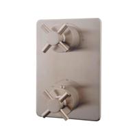 Wiesbaden Cross afbouwdeel therm. 2 weg geb.staal - thumbnail