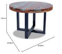 Salontafel massief teakhout hars 60 cm - thumbnail