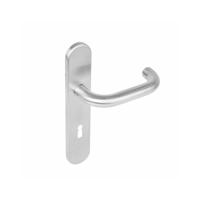 Intersteel Deurkruk Rond op schild rvs geborsteld - thumbnail