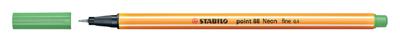 STABILO point 88, premium fineliner 0.4 mm, neon groen, per stuk STABILO point 88, premium fineliner 0.4 mm, neon groen, per stuk