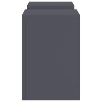 VidaXL Plantenstandaard 2 pcs antraciet 24 x 24 x 35 cm staal VidaXL Plantenstandaard 2 pcs antraciet 24 x 24 x 35 cm staal
