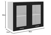 Hangkast 80x31x60 cm spaanplaat zwart - thumbnail