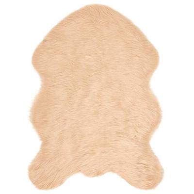 Nep Schapenvacht Tapijt Tafalla Beige 60 x 90 cm Polyester