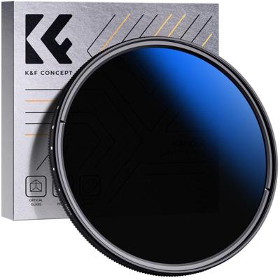 K&F Concept variabel ND filter ND2-ND400 blue coated 77mm - extra dun grijsfilter met blauwe coating
