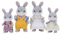 Set Poppen Sylvanian Families Family Gray Rabbit - thumbnail