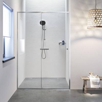 Sealskin Contour Schuifdeur voor Nis 140x200 cm 6mm Helderglas Mat Zwart