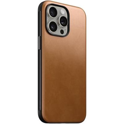 Nomad Modern lederen hoesje iPhone 15 Pro Max - English Tan