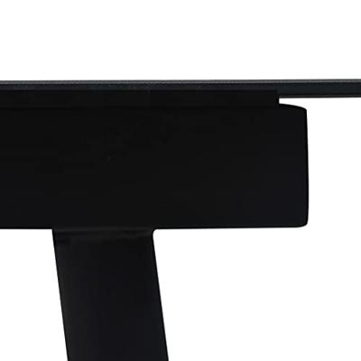 VidaXL Tuintafel 150x80x74 cm staal en glas zwart VidaXL Tuintafel 150x80x74 cm staal en glas zwart