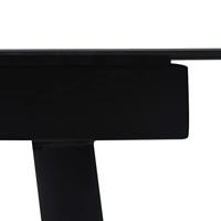 VidaXL Tuintafel 150x80x74 cm staal en glas zwart - thumbnail