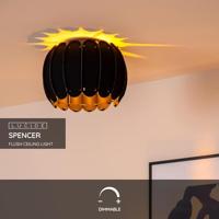 Lucide SPENCER - Plafonnière - Ø 30 cm - 1xE27 - Zwart - thumbnail