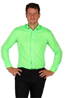 Herenhemd Basic neon groen