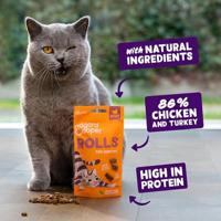 Edgard & Cooper Rolls Kip & Kalkoen kattensnacks 45 gram - thumbnail