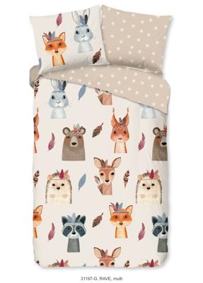 Good Morning Kinderdekbedovertrek "dieren" - Multi - (135x200 cm) - Katoen