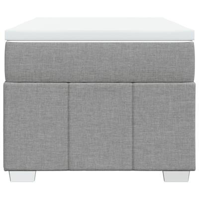 Boxspring met matras stof lichtgrijs 140x200 cm