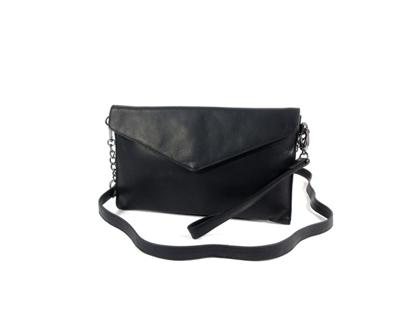 Chique dames envelop clutch schoudertas zwart Chique dames envelop clutch schoudertas zwart