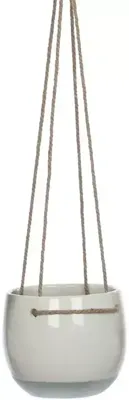 Mica Decorations Resa hangpot rond 18,5x17 cm wit