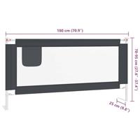 VidaXL Bedhekje peuter 180x25 cm stof donkergrijs - thumbnail