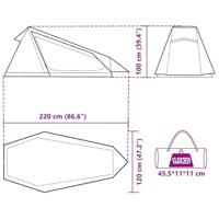 Tunneltent 1-persoons waterdicht groen - thumbnail