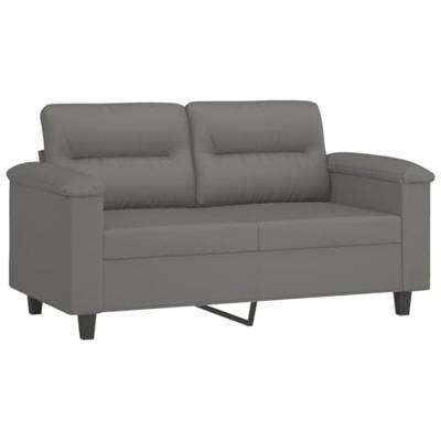 Tweezitsbank 120 cm microvezelstof donkergrijs