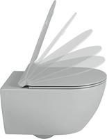 Ben Segno 2.0 hangtoilet met toiletbril Xtra glaze+ Free flush cement grijs - thumbnail