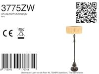 Steinhauer VloerlampBois met strokleurige kap - 3775ZW - thumbnail