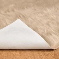 VidaXL Nep schapenvacht tapijt tafalla beige 80 x 200 cm polyester - thumbnail