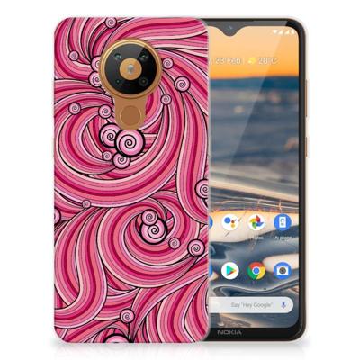 Nokia 5.3 | Hoesje maken | Swirl Pink Nokia 5.3 | Hoesje maken | Swirl Pink