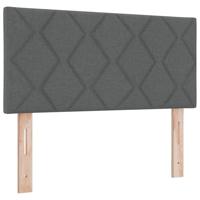 Boxspring Bed met Matras Donkergrijs 100x200 cm Stof - thumbnail