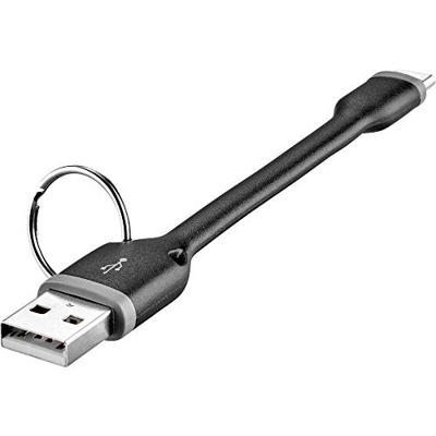 Renkforce RF-3425172 USB-kabel USB 2.0 USB-A stekker, USB-C stekker 0.10 m Zwart