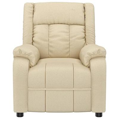 Massagestoel elektrisch stof crèmekleurig