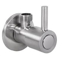 Hoekstopkraan Differnz Met Rozet 1/2x3/8 mm Mat Chroom Differnz - thumbnail