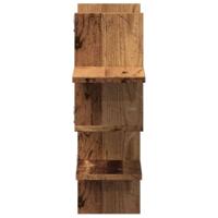 Wandschap 124,5x18x60,5 cm bewerkt hout oud houtkleurig - thumbnail