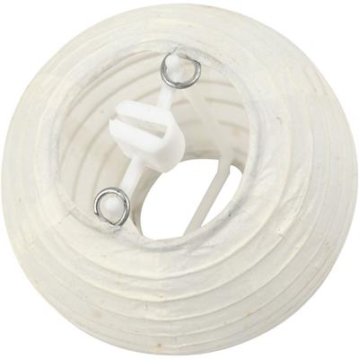 Creativ Company Papieren lamp, rond, d 7,5 cm, wit, 10 stuk/ 1 doos