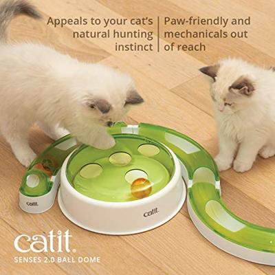 catit Ball Dome, interactief speelgoed voor katten, met bal