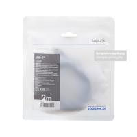 LogiLink CU0181 USB-C-kabel USB 2.0 USB-A stekker 1.00 m Zwart Stekker past op beide manieren - thumbnail
