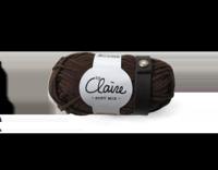 Leren Sjaal lus met drukknoop 21cm donkerbruin - thumbnail