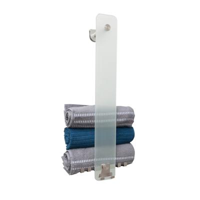 Best Design Best-Design "Ore" IBRO wand-Handdoek opbergbeugel RVS/Mat-glas