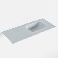 MONDIAZ LEX Clay solid surface inleg wastafel voor toiletmeubel 70cm. Positie wasbak rechts - thumbnail