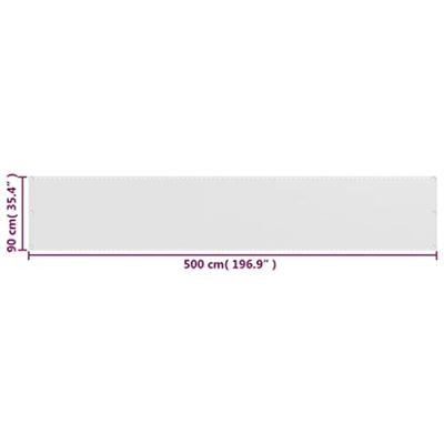 VidaXL Balkonscherm 90x500 cm hdpe wit