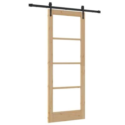 Schuifdeur ORKDAL Bruin 78 x 202 cm Hout en metaal