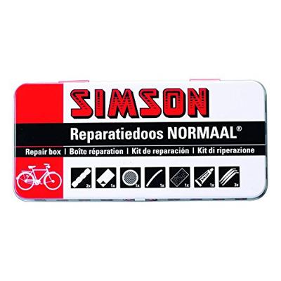 Simson Reparatiedoos normaal 8 x 6 cm aluminium rood 10-delig - thumbnail