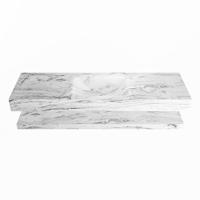 MONDIAZ ALAN-DLUX 150cm planchet Glace. Vrijhangende wastafel CLOUD midden 1 kraangat, kleur Glace. - thumbnail