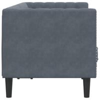 Tweezitsbank Chesterfield-stijl en bolsters fluweel donkergrijs - thumbnail