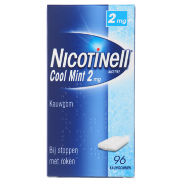 Nicotinell Kauwgom Cool Mint 2 mg Voordeelverpakking - voor stoppen met roken Nicotinell Kauwgom Cool Mint 2 mg Voordeelverpakking - voor stoppen met roken