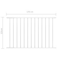 Hekpaneel 1,7x1,25 m gepoedercoat staal wit - thumbnail